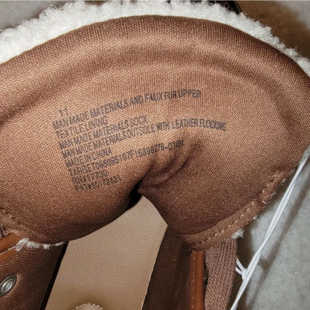 🆕️👢Universal Thread Kimber Sherpa Tongue Boots, Bwn/Crm - Sz 11